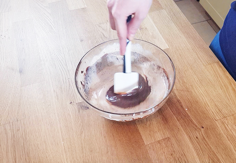 Emulsion de la ganache au chocolat