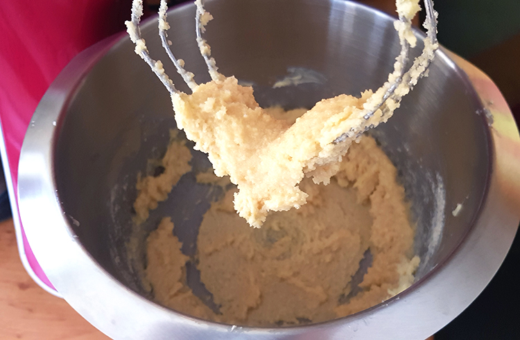 Crème d'amandes avant ajout de l'oeuf