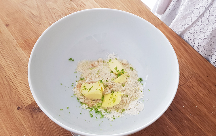 Ingrédients pour pâte à crumble