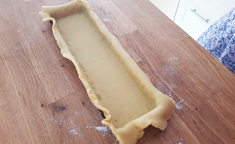 fonçage du cercle à tarte