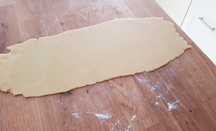 Pâte sablée étalée