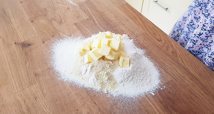 Ingrédients pour pâte sablée