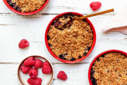 Crumble aux framboises