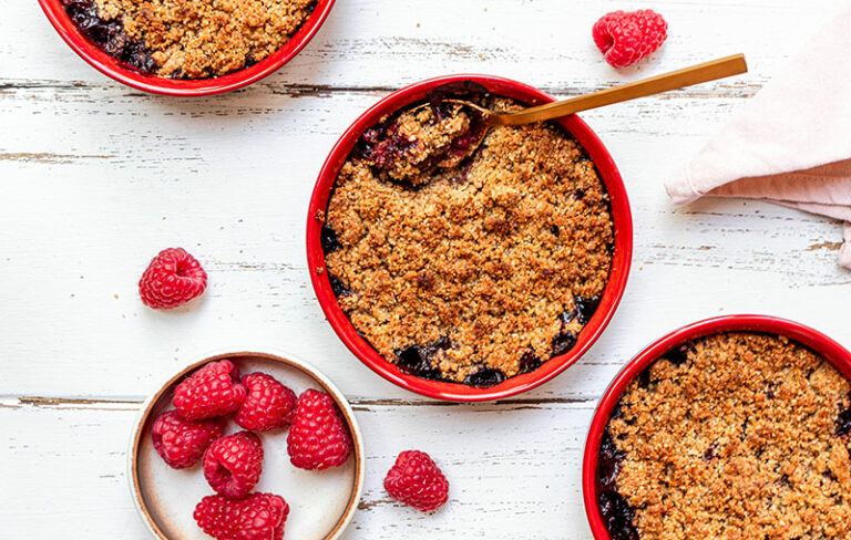Crumble aux framboises