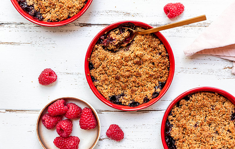 Crumble aux framboises