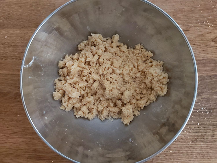 Pâte à crumble crue