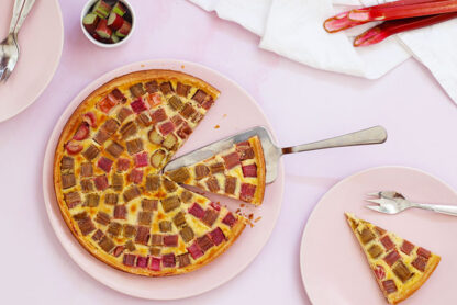 Tarte normande à la rhubarbe