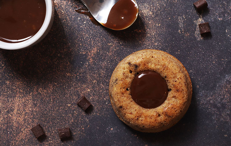Financiers tigrés au gianduja