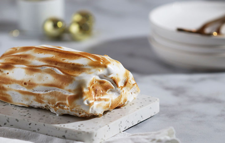 Bûche roulée au citron meringuée