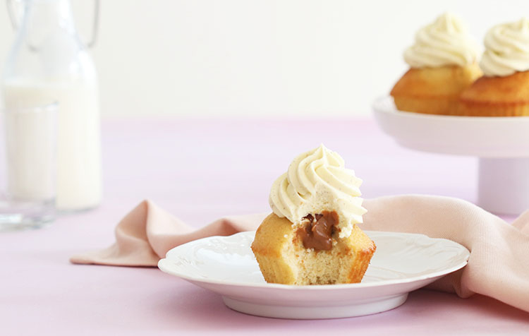 Cupcakes vanille au praliné