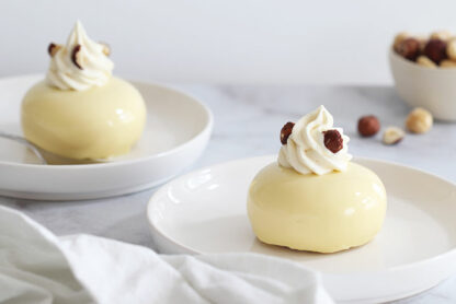 Petites entremets citron et praliné