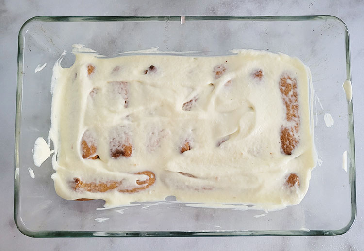 Montage en cours du tiramisu