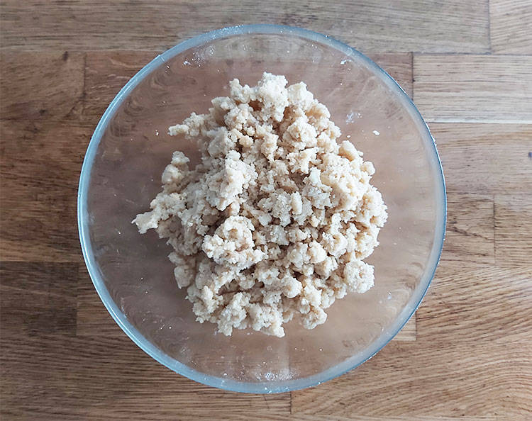 Pâte à crumble crue