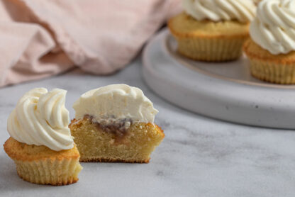 Cupcakes marrons et fleur d'oranger