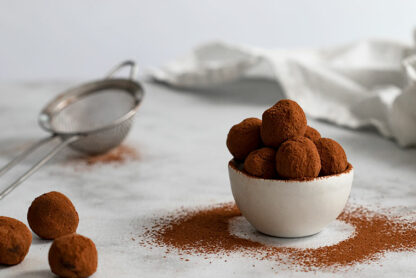 Truffes maison au chocolat noir