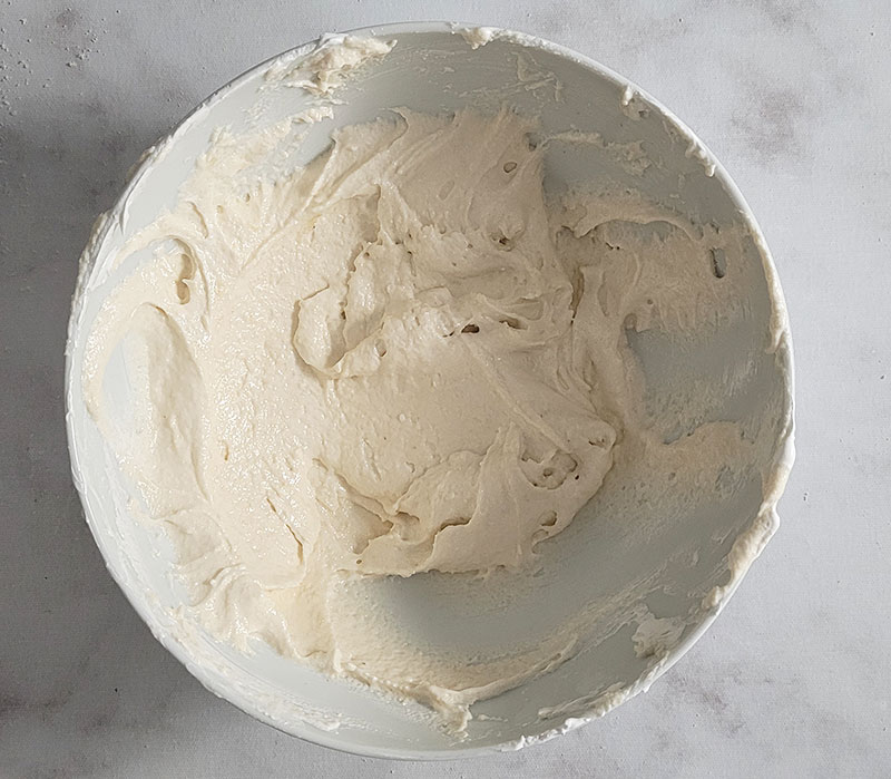 Pâte à macarons avant macaronnage