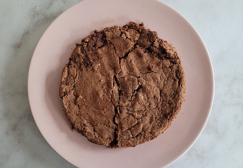 Biscuit au chocolat sans farine cuit