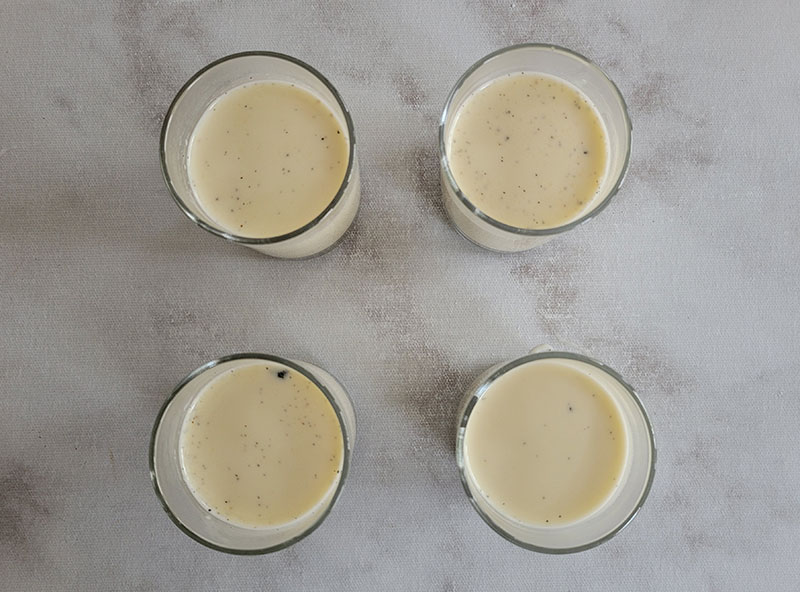 Panna cotta vanille dans les verrines