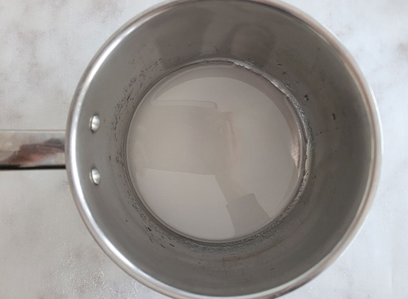 Ingrédients pour caramel avant cuisson