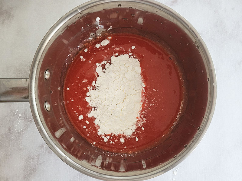 Ingrédients pour insert aux fraises