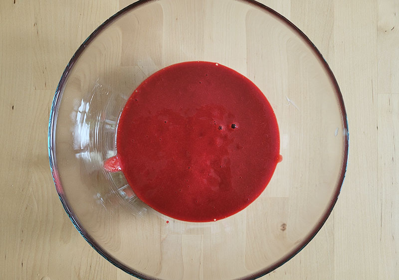 Purée aux framboises