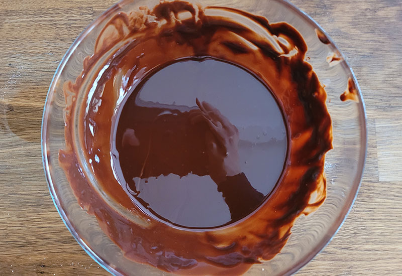 Chocolat et beurre fondus