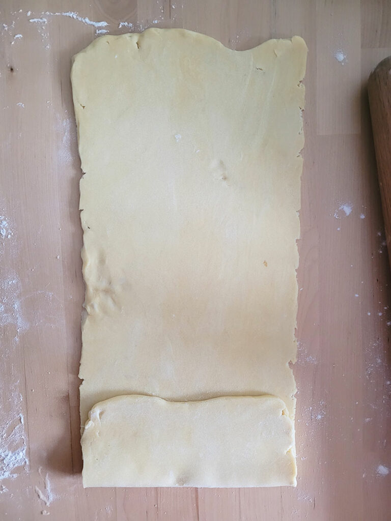 Premier pli pour un tour double