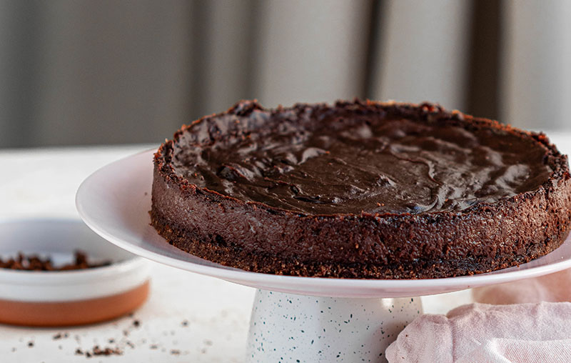 Flan au chocolat plus sain (sans beurre)