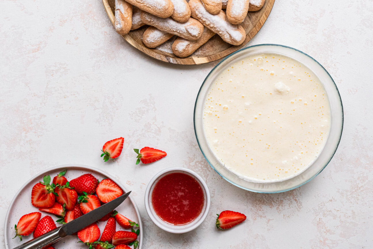 Ingrédients et préparation pour une recette & un shooting photot