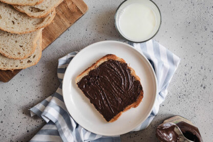 Photo culinaire créée avec la règle des tiers