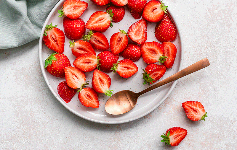 Photo culinaire de fraises